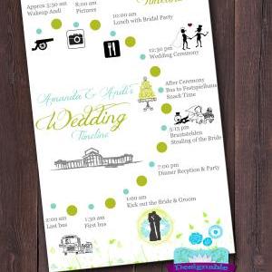 Customized Wedding Timeline Card