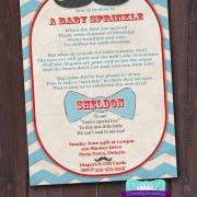 Baby Sprinkle Invitation (Mustache & Bowties)